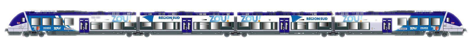 LS Models LS10398 - H0 - 4-tlg. Triebzug AGC Region Sud, SNCF, Ep. VI